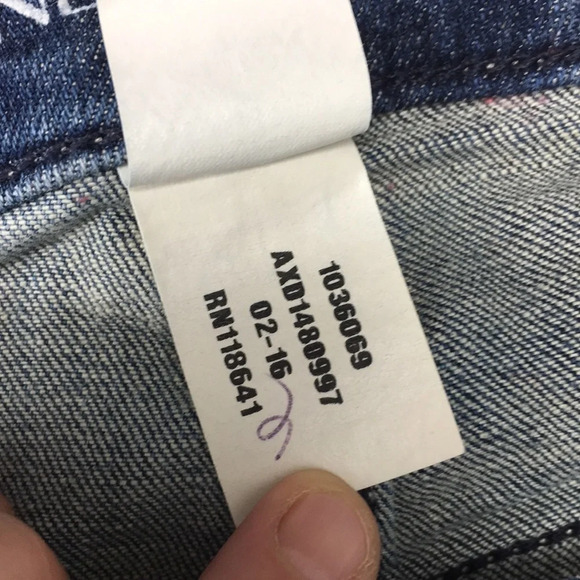 Lane Bryant Boyfriend Jeans Womens 22‎ Medium Bleach Splatter Cotton Distressed - Picture 12 of 13